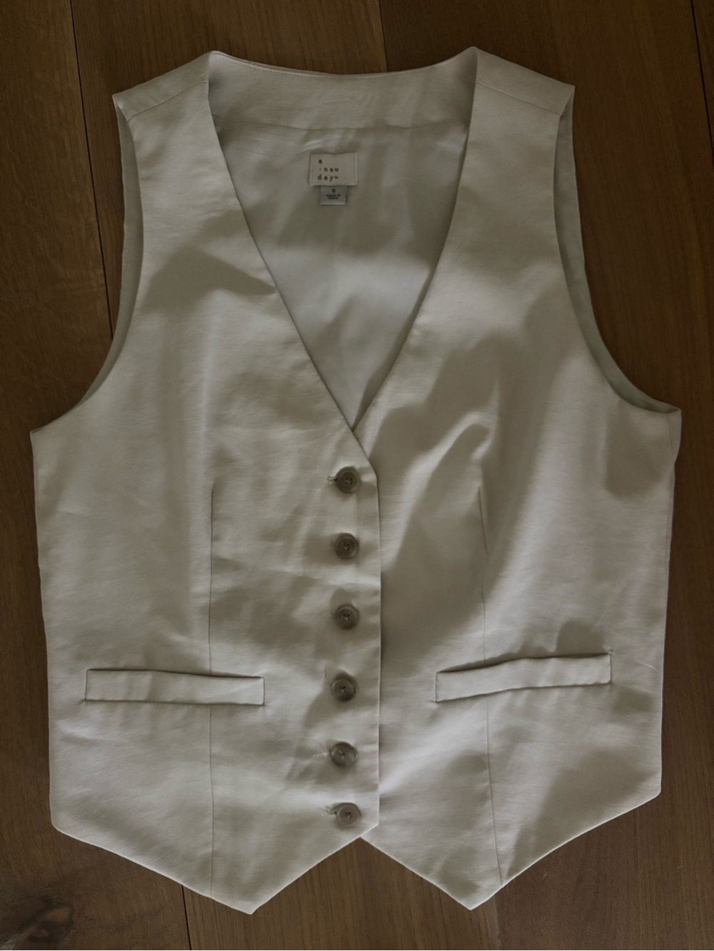 Linen look vest